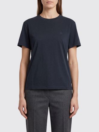 Acne Studios T-shirt girocollo in cotone biologico con logo tono su tono