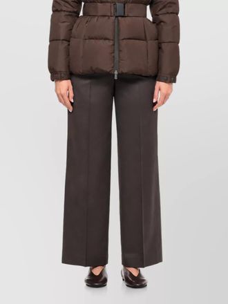 PESERICO quilted belted hooded down jacket