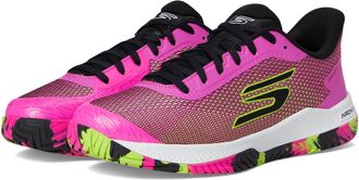 Skechers Womens Pickleball Viper Court Pro 2.0 Sneaker, Pink/Hot Pink, 5.5 UK