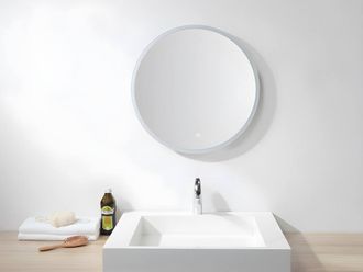 Vente-Unique Round LED Anti-Fog Bathroom Mirror - D80 Cm - DANIELA in Clear