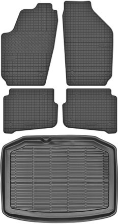 OEM Juego De Alfombrillas De Goma Para Coche Y Alfombrilla Para Maletero Del Seat Ibiza Iii Hatchback (2002-2008)