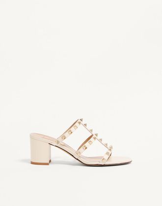 Valentino Garavani Sandalo Slider Rockstud In Vitello 60Mm Donna LIGHT IVORY 34.5