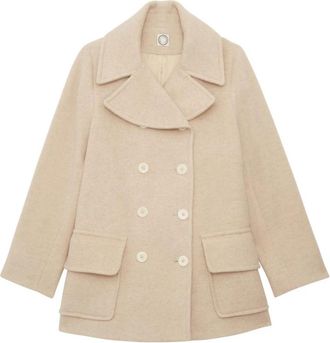 Ines De La Fressange Caban S&eacute;raphine - Dames - Mantel - Beige - M - Katoen - Jassen