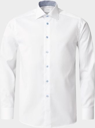 Eton Mens Signature Twill Contrast-Cuff Dress Shirt