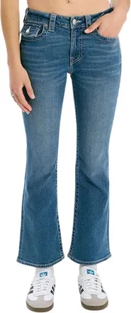 True Religion Dames Flap Pocket Flared Jeans (Medium Blue)
