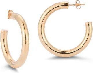 Glaze Jewelry 14K Gold Plated Sterling Silver Hoop Earrings in Rose Gold at Nordstrom Rack