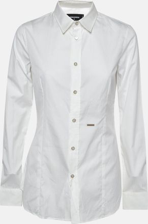 Dsquared2 White Cotton Buttoned Long Sleeve Shirt