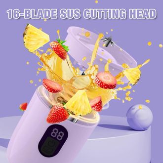 OEM Batidora Port&aacute;til Para Batidos Y Malteadas, Mini Batidora Con 16 Cuchillas, Pantalla Digital, Recargable Por Usb, Peque&ntilde;a Mini Batidora Para Batidos (