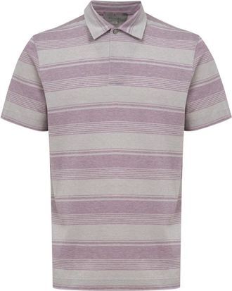 Canali Gestreept poloshirt korte mouw - Heren - Polos - Veelkleurig - L - Katoen - Tops