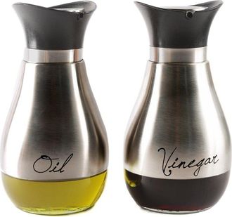 Jay Companies Cafe Contempo Glass 2Pc Oil & Vinegar Set
