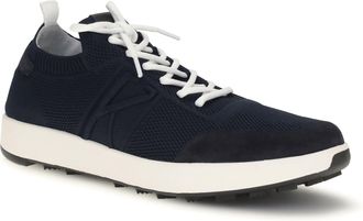 Kiton Mens Sneakers By Kiton Blu Upper: Fabric; Sole: Rubber