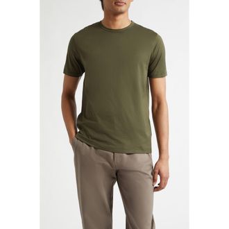 Sunspel Cotton Crewneck T-Shirt in Deep Olive at Nordstrom, Size Xx-Large