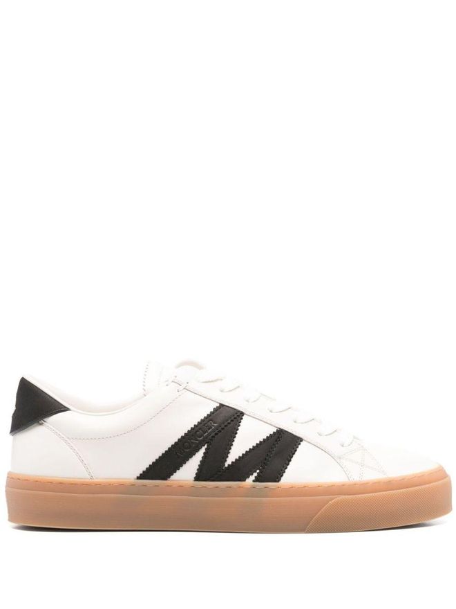 【関税&送料込】Moncler White Leather Monaco2 Sneakers New Monaco leather sneakers in white - Moncler | Mytheresa