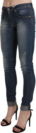 Acht Washed Low Waist Skinny Cropped Womens Trouser