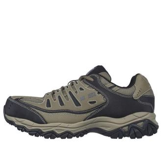 Skechers Work Relaxed Fit :Cankton ST Shoes Olive Green Black 77055W-BKCC