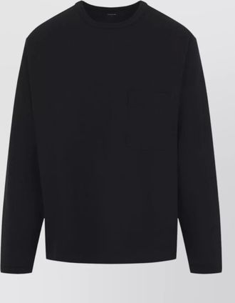 Christophe Lemaire cotton ribbed crew neck long-sleeve boxy t-shirt