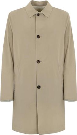 Kired Omkeerbare Beige Jas van Technische Stof - Heren - Mantel - Beige - 2XL - Polyester - Jassen