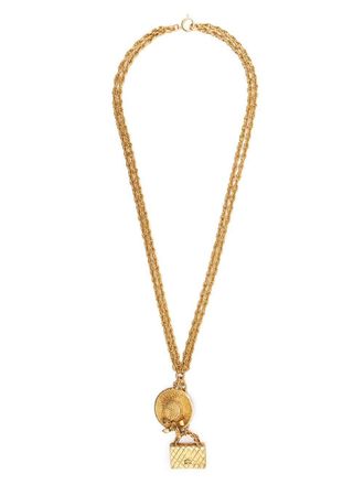Chanel 1994 bag charm chain-link necklace - Gold