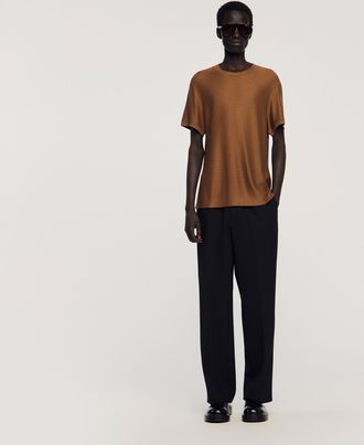 Sandro Piqu&eacute;-effect T-shirt