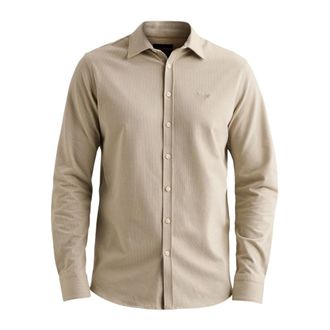 PME Legend Casual overhemd - Heren - Overhemden - Beige - Maat: XL Katoen