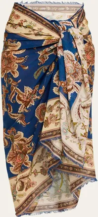 Zimmermann Printed Cotton Pareo Coverup