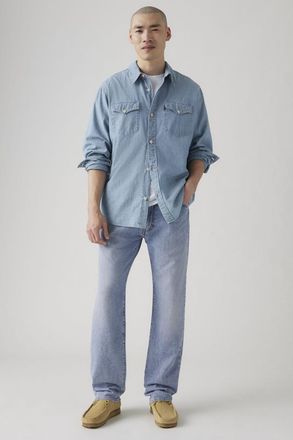 Levi's Vaqueros 555 Relaxed Straight Lightweight Linen+ Denim - Hombre - 28X32 - Lavado claro / Call Me Again Lightweight