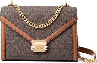 Michael Kors Brown Canvas Shoulder Womens Bag