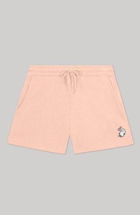 Dalix Womens Heartly Ghost Midweight Washed Fleece Shorts in Blush at Nordstrom, Size Xx-Large