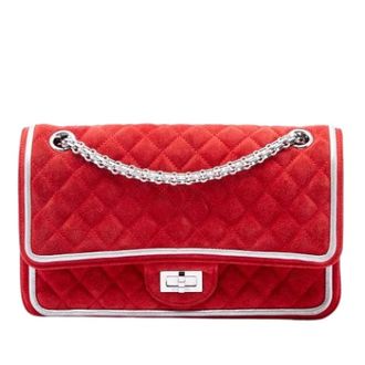 Chanel Pre-owned Flap Shoulder Bag - Dames - Pre-owned - Rood - Maat: ONE Size Su&egrave;de