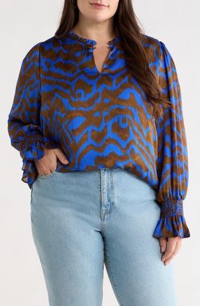 Sugarlips Krista Minda Keyhole Top in Brown-Multi at Nordstrom, Size 2X