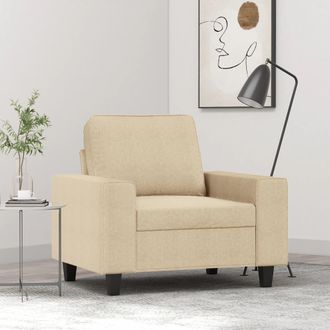 vidaXL Sill&oacute;n De Tela Color Crema 60 Cm Vidaxl