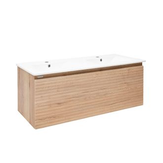 Puma Naturel Mueble De Ba&ntilde;o Con Lavabo Naturel Savona 118x43x44,8 Cm, Roble Halifax Mate (savona120dh)