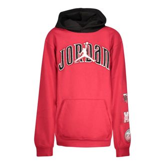 Nike Jordan Long-Sleeved Hooded Sweatshirt - male - Jordan - Kids Sweatshirts - Red - 13 Y - Kids