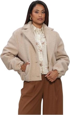 Nukus Nukus, Jassen, Dames, Beige, 2Xl, Dames Jassen Madelin Jacket Boucle