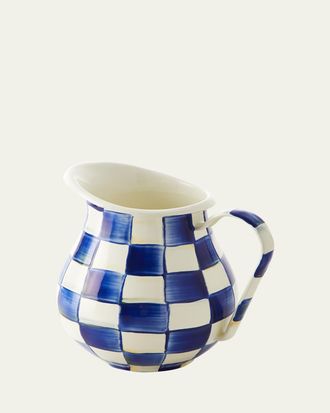 MacKenzie-Childs Royal Check Pitcher