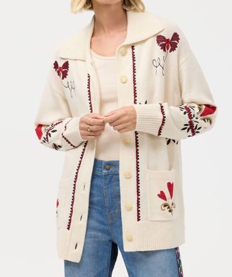 Johnny Was Raelynn Cozy Cardigan In Cream