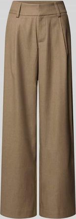 Gina Tricot Stoffhose mit Gesäßtasche in Sand Melange, Größe 34