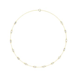 Vir Jewels 3 cttw Emerald And Marquise Lab Grown Diamond Necklace in 14K Gold For Women