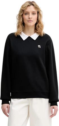 Karl Lagerfeld Ikon Sweatshirt - Dames - Sweatshirts - Zwart - M - Katoen - Hoodies & sweatvesten