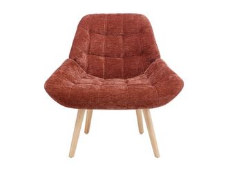 VENTE-UNIQUE.COM Sill&oacute;n cl&aacute;sico tela terracota
