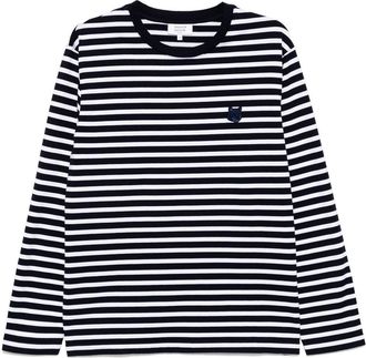 Maison Kitsuné Bold Fox head patch regular marin T-shirt - Blue