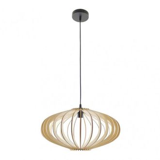 Fabrilamp Sapelli Pendant 1xE27 Legno naturale 45D - Fabrilamp