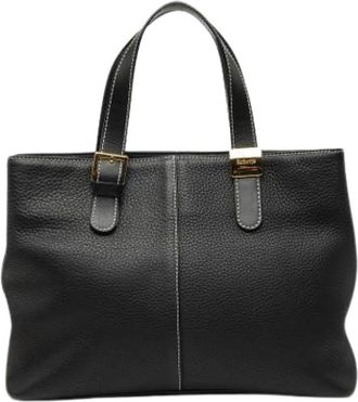 Burberry Pre-owned Tote Bag - Dames - Vintage Shopper - Zwart - ONE Size - Leer - Vintage