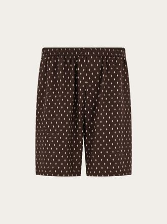 Ferragamo Men Silk Bermuda shorts Brown