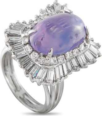 Luxury Bazaar Platinum 1.80ct Diamond and Sapphire Ring MF34-050726