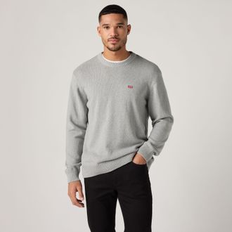 Levi's Classic Housemark Crewneck Sweatshirt - Mens - L - Grey