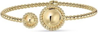 Bony Levy 14K Gold Double Disc Cuff Bracelet in 14K Yellow Gold at Nordstrom, Size 7