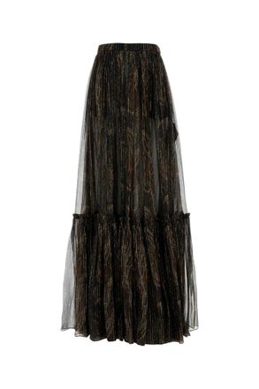 Saint Laurent Multi Color Printed Skirt