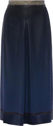 Maison Margiela Midi-rok met folie-effect - Blauw