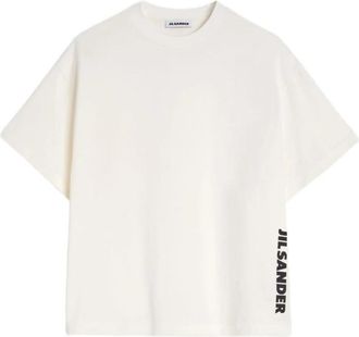 Jil Sander Boxy Crew Neck T-Shirt - Dames - T-shirts - Wit - S - Katoen - Tops